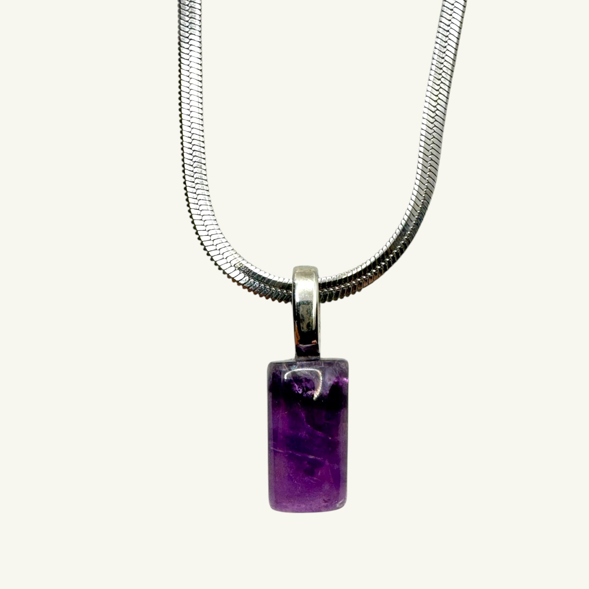 Collana ametista 16x9 mm Sharifa Crystals